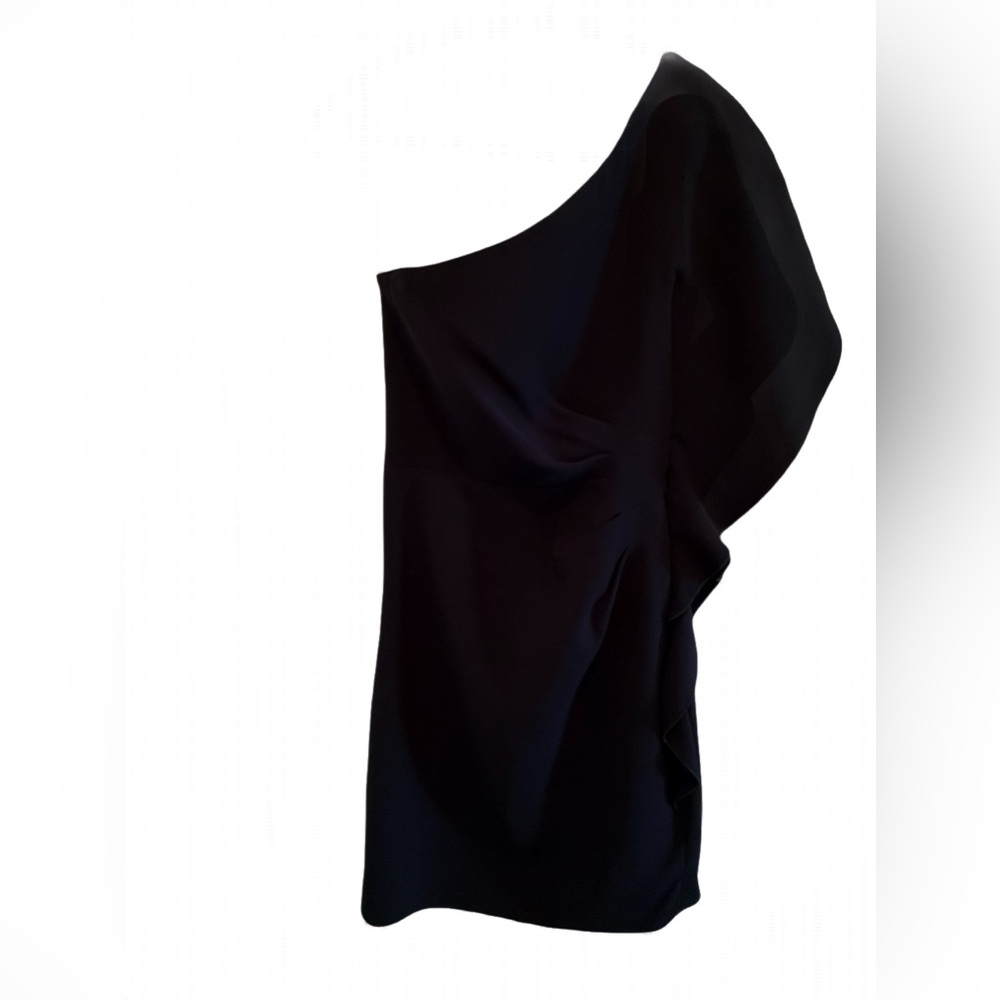 Black one shoulder dress, size 00 - Picture 3 of 4